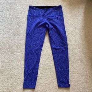 Tuff Athletics Blue Leggings with Zipper Pocket
